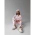 Gömlek Yaka Pembe Çizgili Armani İpek Saten Pijama Takımı