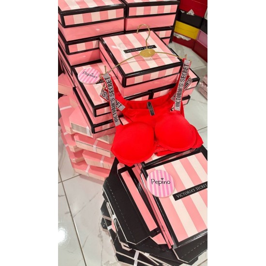 Açık Pembe Çizgili Pijama Takımı& Kırmızı Taşlı Sütyen Takımı&Sprey Romantıc