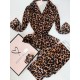 Leopar Desen Kadife Pijama Takımı Leopar Desen Kadife Pijama Takımı