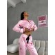 Gömlek Yaka Pembe Çizgili İpek Saten Pijama Takımı Gömlek Yaka Pembe Çizgili İpek Saten Pijama Takımı