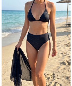 CK 3'lü İthal Siyah Pareolu Bikini Set CK 3'lü İthal Siyah Pareolu Bikini Set