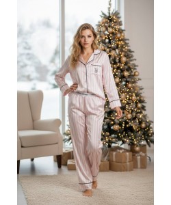 Açık Pembe Çizgili Pijama Takımı& Kırmızı Taşlı Sütyen Takımı&Sprey Romantıc Açık Pembe Çizgili Pijama Takımı& Kırmızı Taşlı Sütyen Takımı&Sprey Romantıc