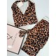 Leopar Desen Kadife Pijama Takımı Leopar Desen Kadife Pijama Takımı
