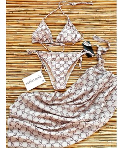3'lü Pareolu Bikini Set 3'lü Pareolu Bikini Set