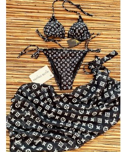 3'lü Pareolu Bikini Set 3'lü Pareolu Bikini Set