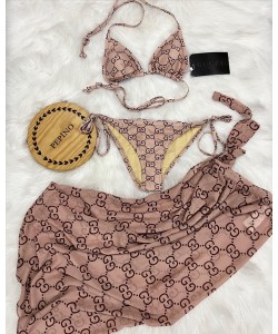 3'lü Pareolu Bikini Set