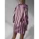 Vs Siyah Pembe İpek Saten Tunik