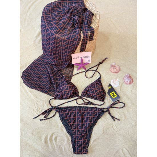 3'lü Pareolu Bikini Set