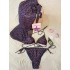 3'lü İthal Kahve Pareolu Bikini Set 