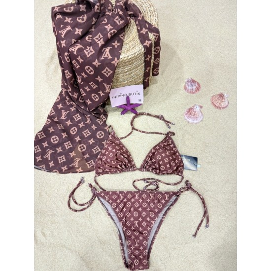 3'lü Pareolu Bikini Set 3'lü Pareolu Bikini Set
