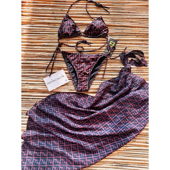 3'lü Pareolu Bikini Set 3'lü Pareolu Bikini Set