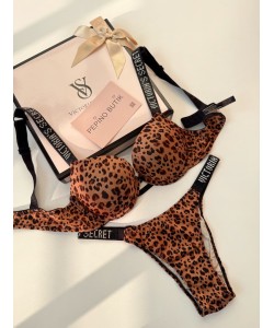 Leopar Desenli Taşlı Süten Takımı 