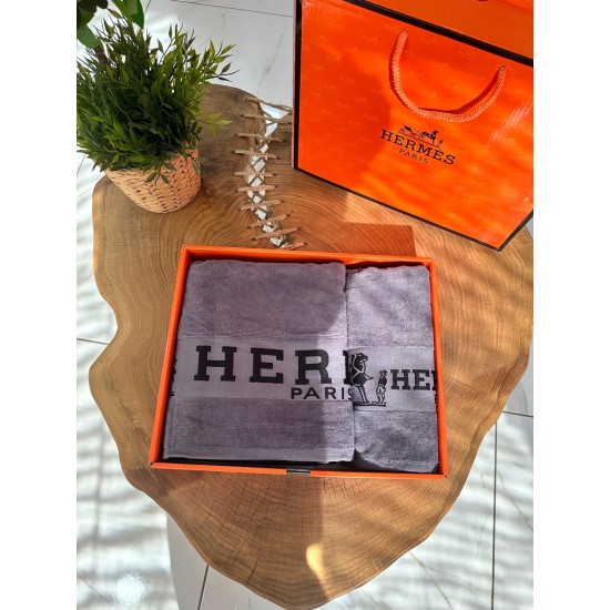 Gri Bambu İplik Havlu Takım