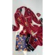 Ayıcık Desen Bordo Kadife Pijama Takımı