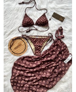 3'lü Pareolu Bikini Set 3'lü Pareolu Bikini Set