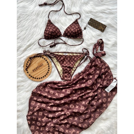 3'lü Pareolu Bikini Set 3'lü Pareolu Bikini Set
