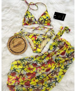 3'lü Pareolu Bikini Set