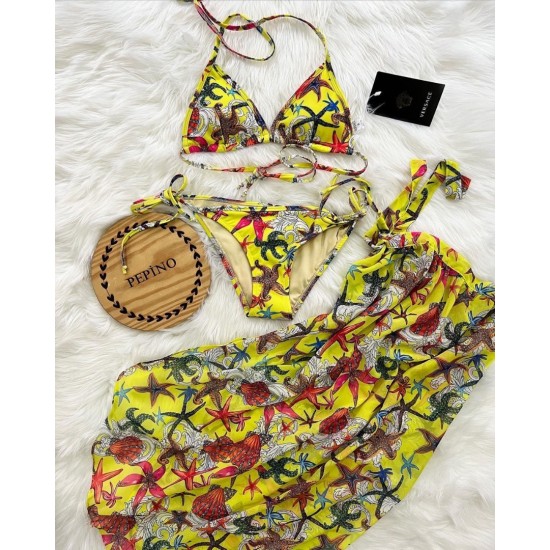 3'lü Pareolu Bikini Set 3'lü Pareolu Bikini Set