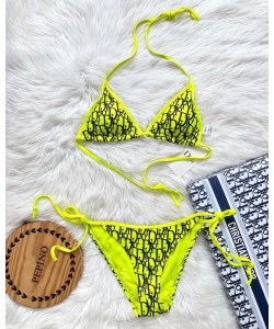 Neon Sarı Bikini Takım