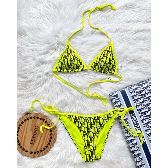 Neon Sarı Bikini Takım