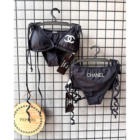 Siyah Nakışlı Bikini Takım