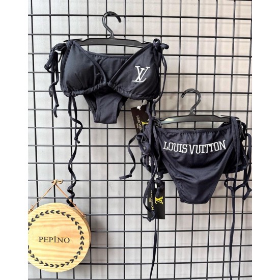 Siyah Nakışlı Bikini Takım