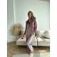 Beyaz Nakışlı İnci Kadife Pijama Takım Beyaz Nakışlı İnci Kadife Pijama Takım