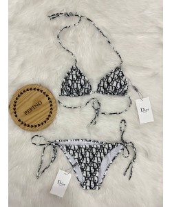 Beyaz Siyah Bikini Takım