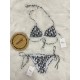 Beyaz Siyah Bikini Takım
