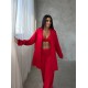 Armani Kırmızı Saten Tunik & Pantolon & Sütyen Set Armani Kırmızı Saten Tunik & Pantolon & Sütyen Set