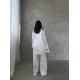 Armani Beyaz Saten Tunik & Pantolon & Sütyen Set