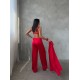 Armani Kırmızı Saten Tunik & Pantolon & Sütyen Set Armani Kırmızı Saten Tunik & Pantolon & Sütyen Set