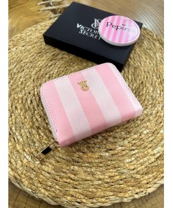 Pembe Çizgili Kare Cüzdan Pembe Çizgili Kare Cüzdan
