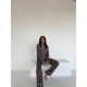 Armani Leopar Desenli Saten Pijama Takımı Armani Leopar Desenli Saten Pijama Takımı