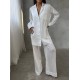 Armani Beyaz Saten Tunik & Pantolon & Sütyen Set