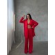 Armani Kırmızı Saten Tunik & Pantolon & Sütyen Set Armani Kırmızı Saten Tunik & Pantolon & Sütyen Set