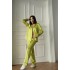 Yağ Yeşili Armani İpek Saten Pijama Takımı