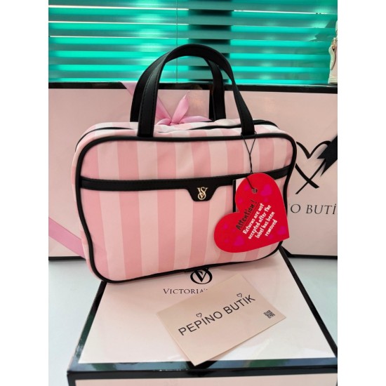 Vs Pembe Çizgili Ekspres Seyehat Çantası Vs Pembe Çizgili Ekspres Seyehat Çantası