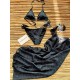 Ck Siyah Bikini Pareo Havlu ve Sprey Set Ck Siyah Bikini Pareo Havlu ve Sprey Set